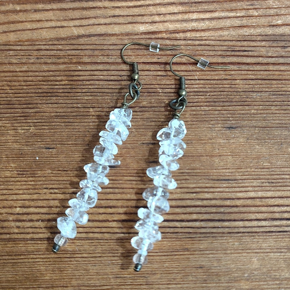 **5 For $20***Ladies Crystal Nugget Dangle Earrings,  Handmade Ladies Earrings
